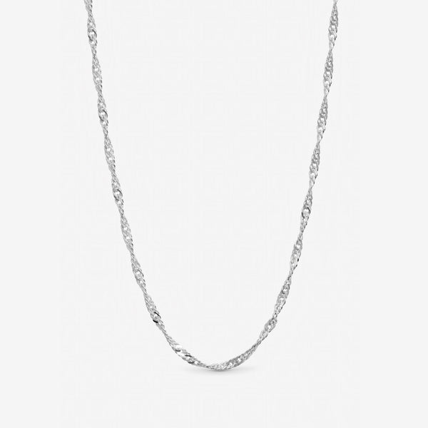 Inicio Sterling Silver Twist Chain Necklace - Gift Pouch