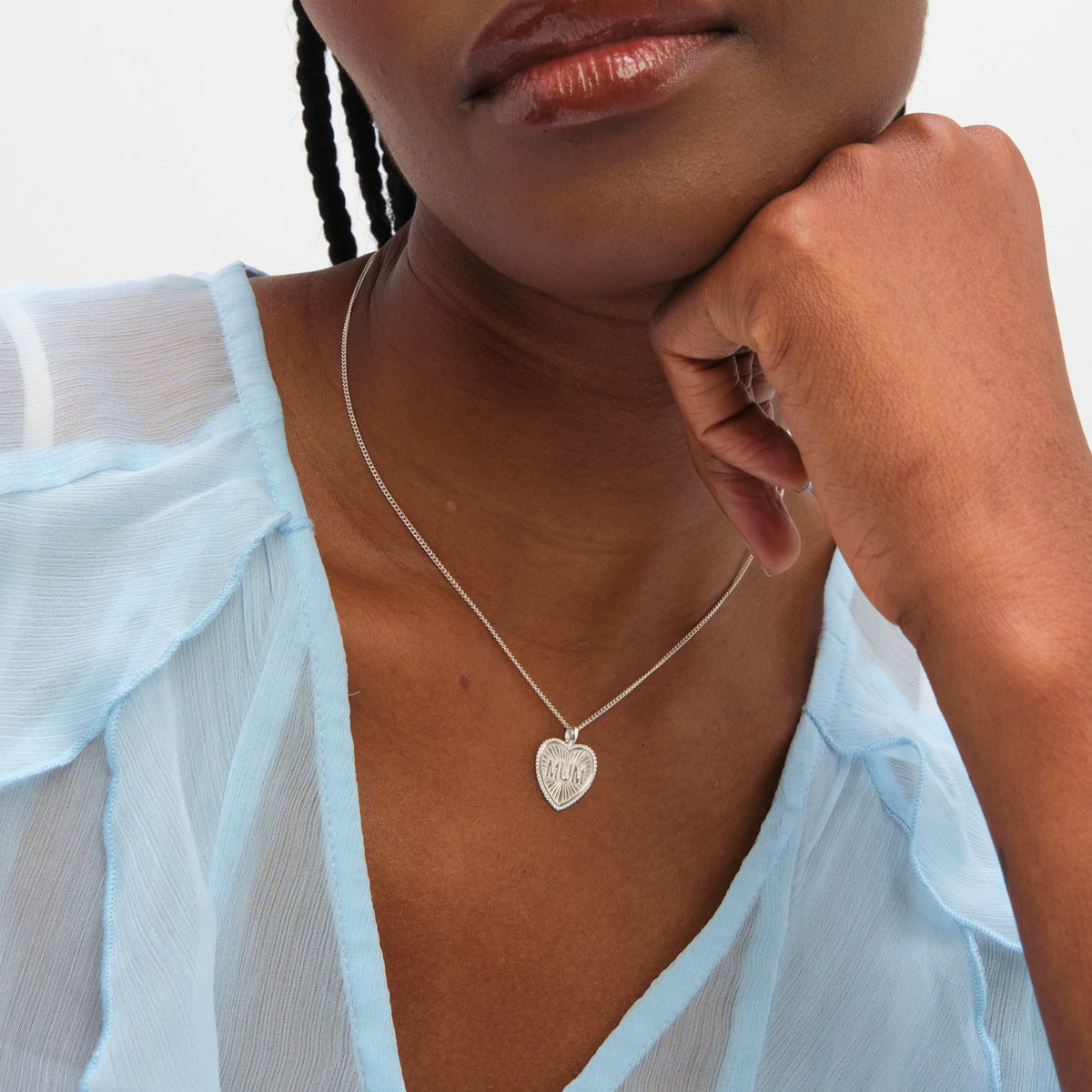 Inicio Sterling Silver Mum Pendant - Gift Pouch