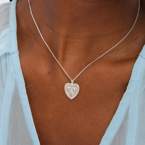 Inicio Sterling Silver Mum Pendant - Gift Pouch