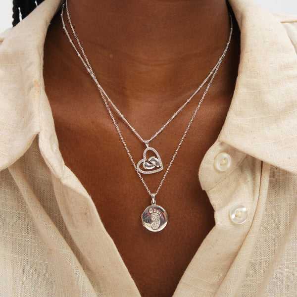 Inicio Sterling Silver New Baby Pendant - Gift Pouch