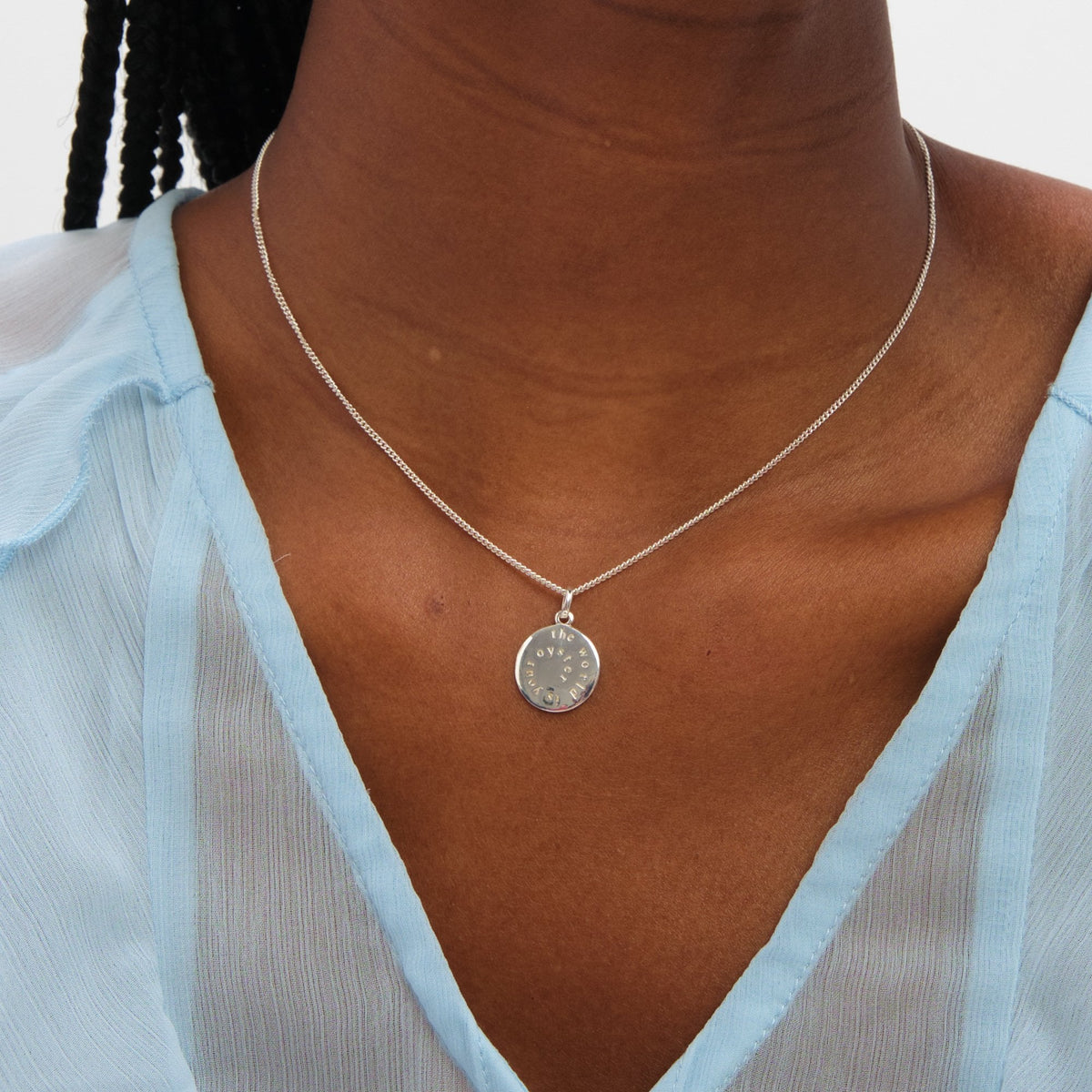 Inicio Sterling Silver 'The World Is Your Oyster' Pendant - Gift Pouch