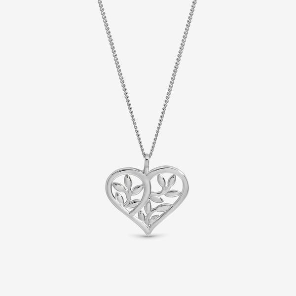 Inicio Sterling Silver Polished Tree Of Love Pendant - Gift Pouch