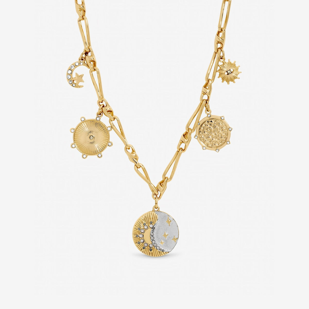 Mood Two Tone Celestial Charm Necklace