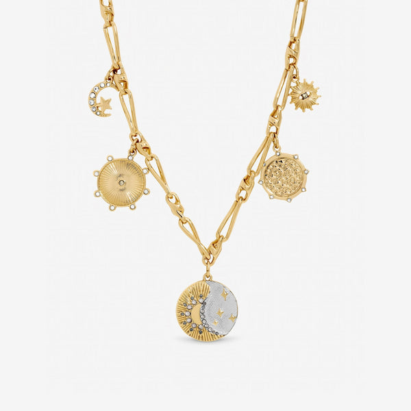 Mood Two Tone Celestial Charm Necklace