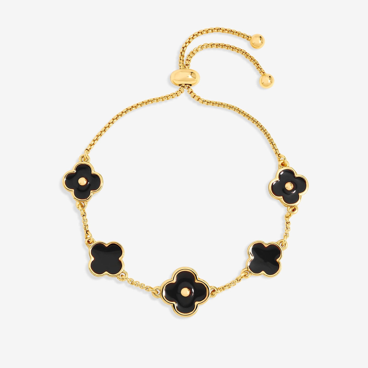 Mood Jet Clover Multi Row Bracelet