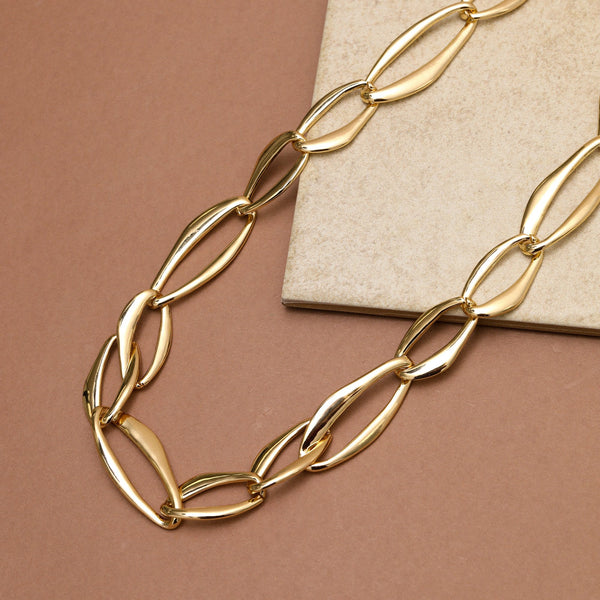 Mood Gold Plated Large Link Chain Necklace