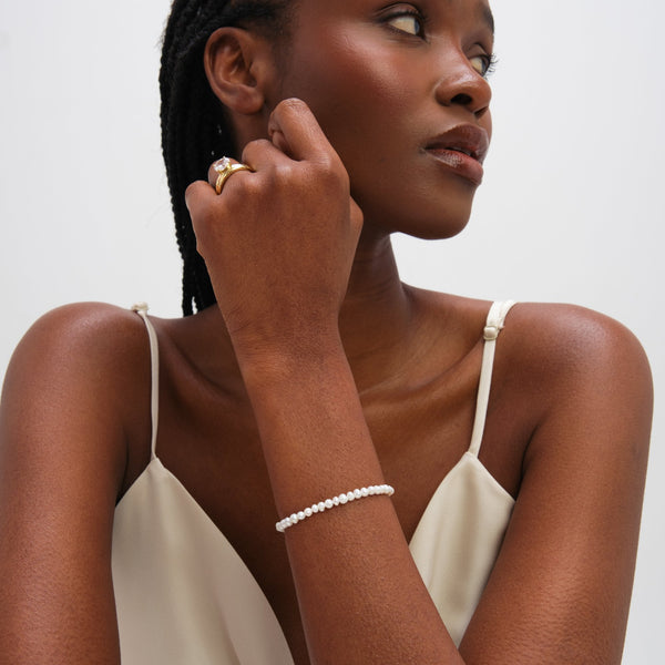 Jon Richard Gold Plated Real Freshwater Seed Pearl Bracelet