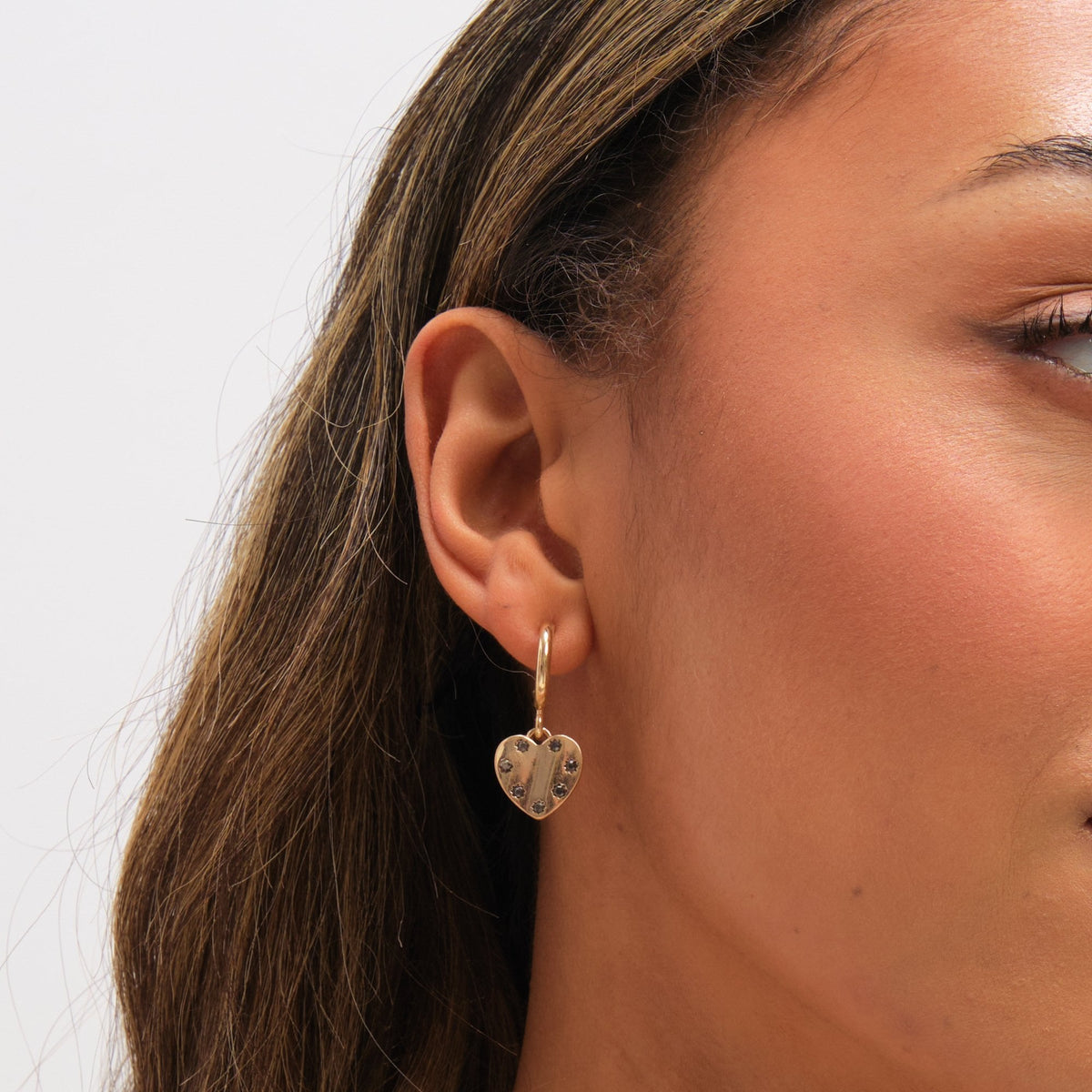 Mood Gold Plated Heart Charm Earrings - Pack of 3