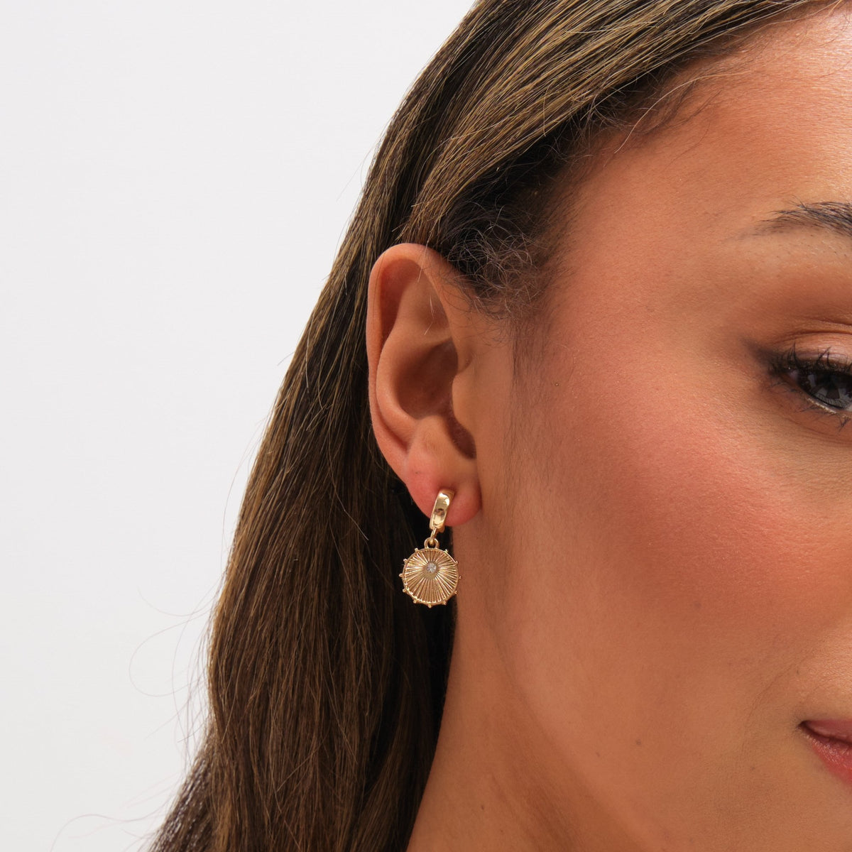 Mood Gold Plated Charm Pearl Earrings - Pack of