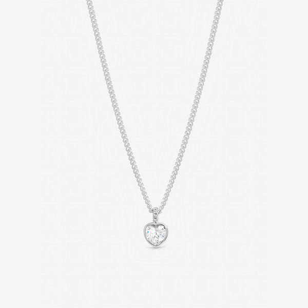 Inicio Sterling Silver Heart Bezel Necklace - Gift Pouch