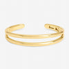 Inicio Gold Plated Polished Double row Cuff - Gift Pouch