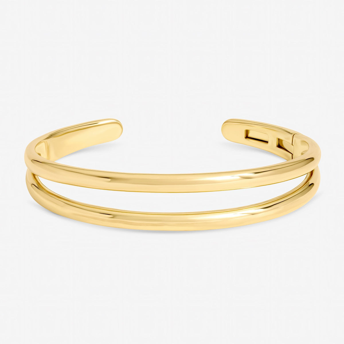 Inicio Gold Plated Polished Double row Cuff - Gift Pouch