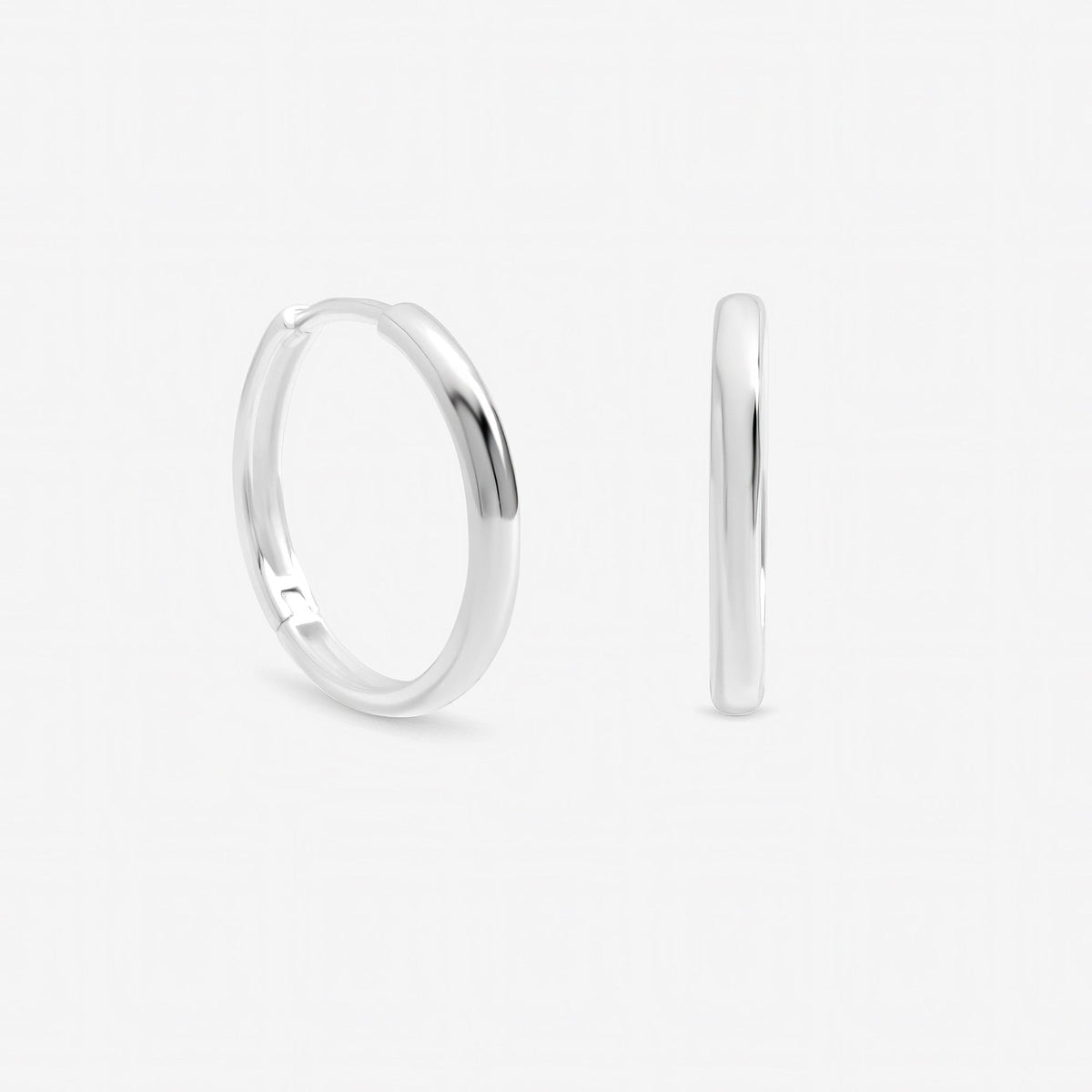 Inicio Sterling Silver Medium Sleeper Hoops - Gift Pouch