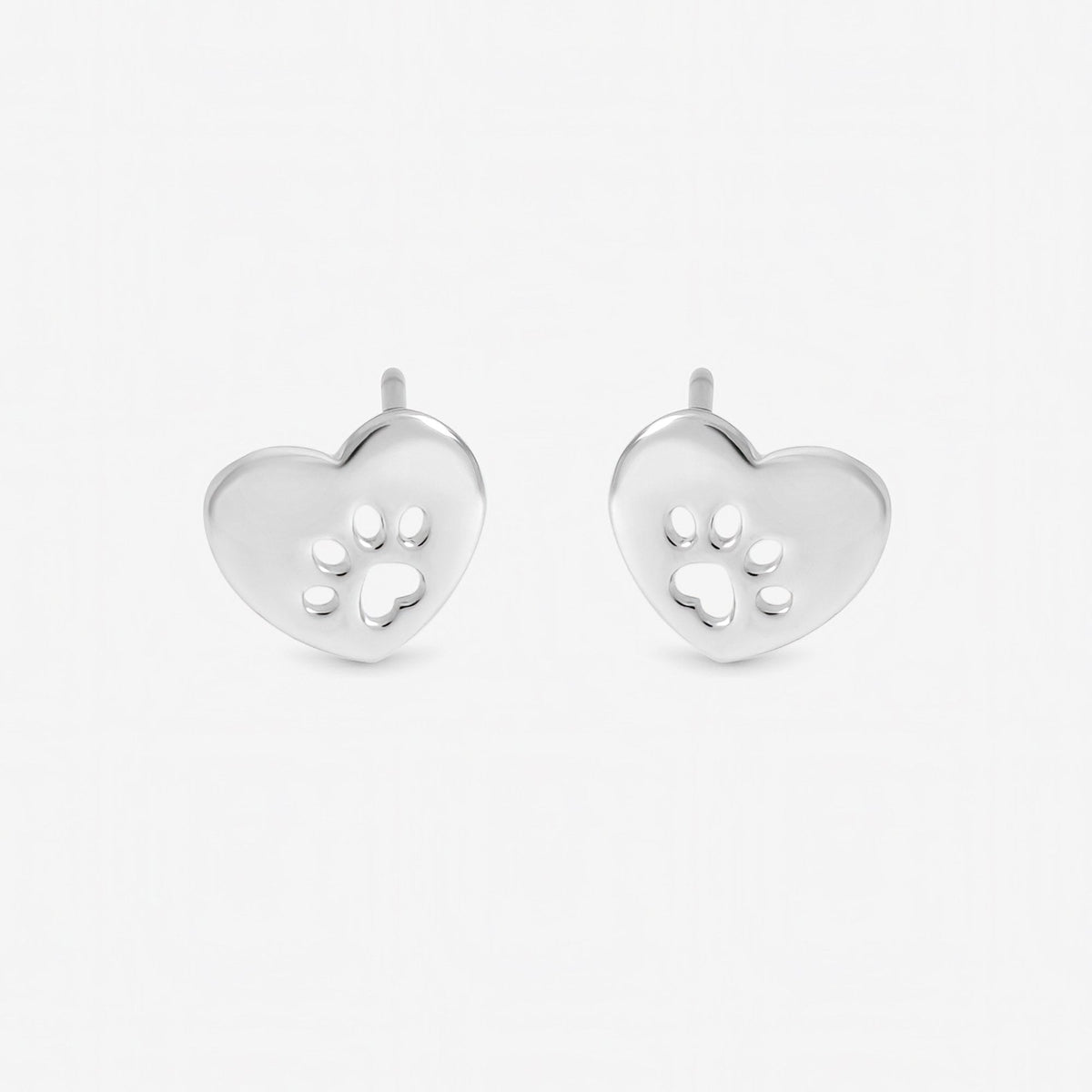 Inicio Sterling Silver Pawprint Studs - Gift Pouch