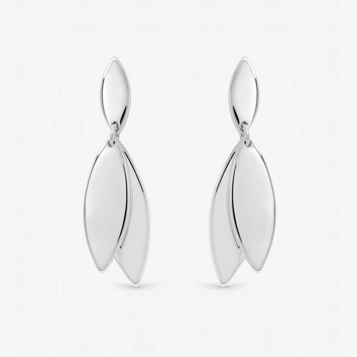 Inicio Sterling Silver Polished Double Drop Earrings