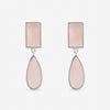 Inicio Sterling Silver Rose Faceted Double Drop Earrings