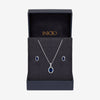 Inicio Sterling Silver Sapphire Oval Bezel Set - Gift Box