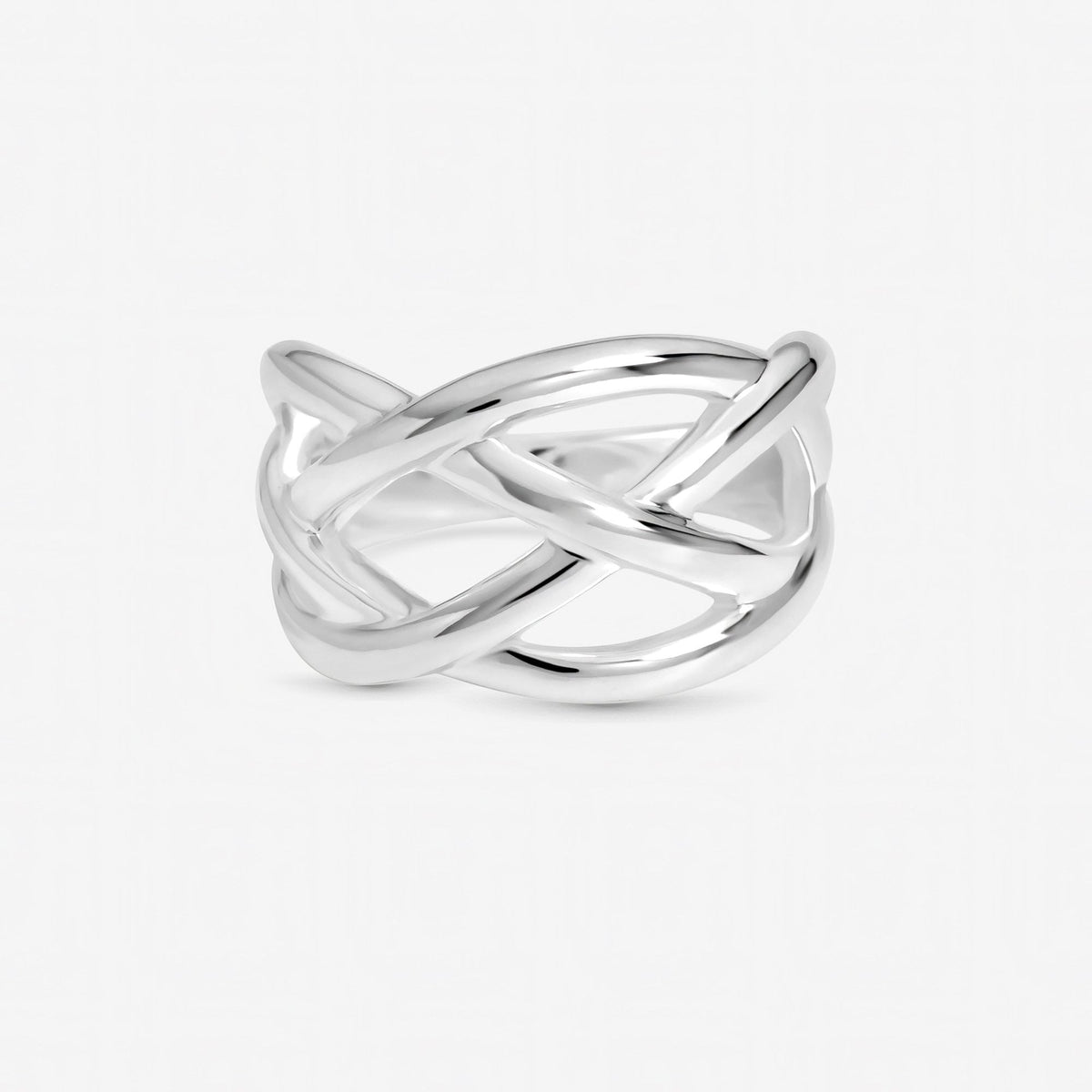 Inicio Sterling Silver Statement Open Polished Ring - Gift Pouch