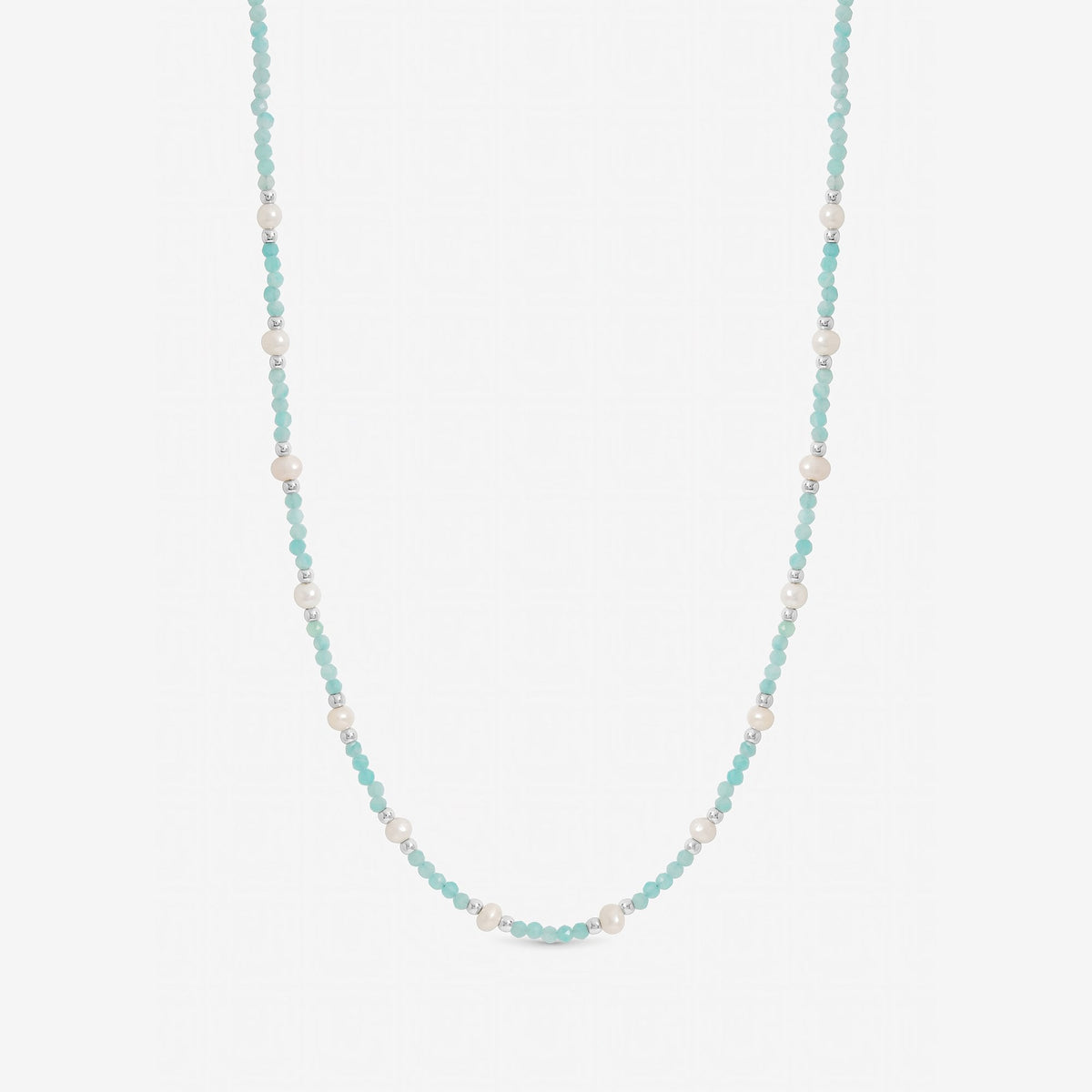Inicio Sterling Silver Turquoise And Pearl Necklace - Gift Pouch
