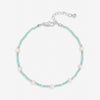 Inicio Sterling Silver Turquoise And Pearl Bracelet - Gift Pouch