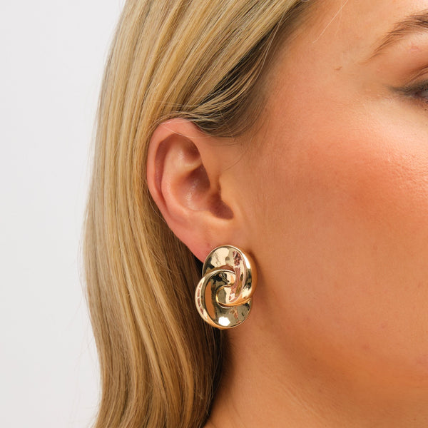 Mood Gold Plated Knotted Earrings