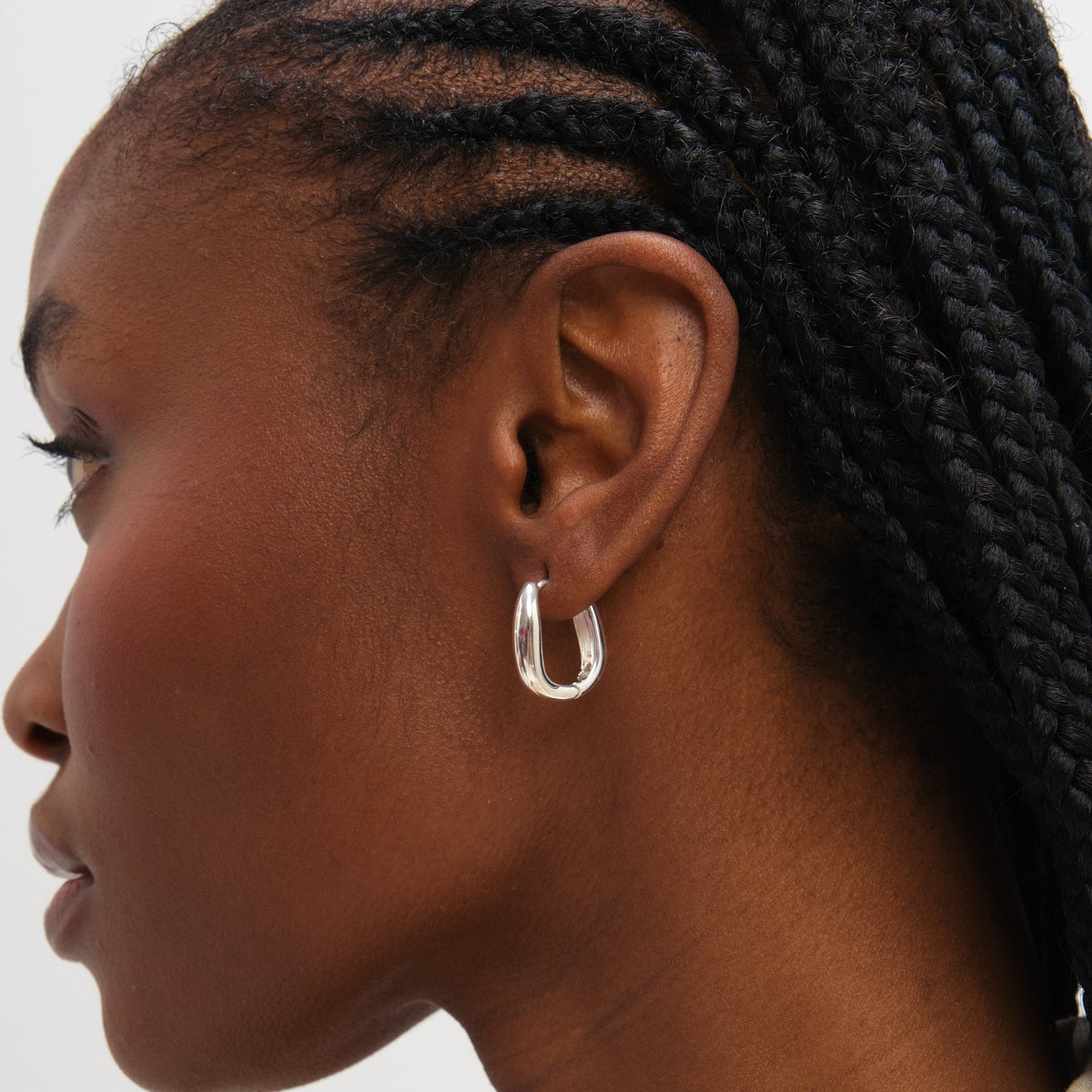 Inicio Sterling Silver Polished Fluid Twist Hoops