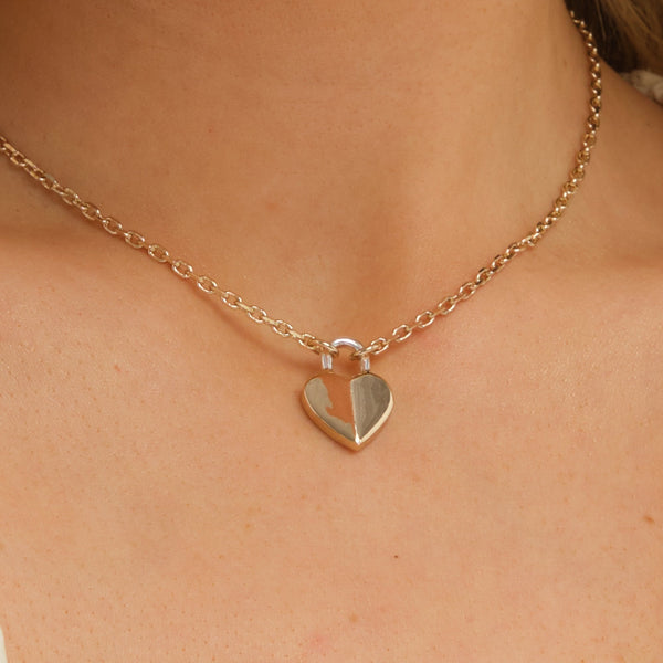 Inicio Two Tone Heart Pendant - Gift Pouch