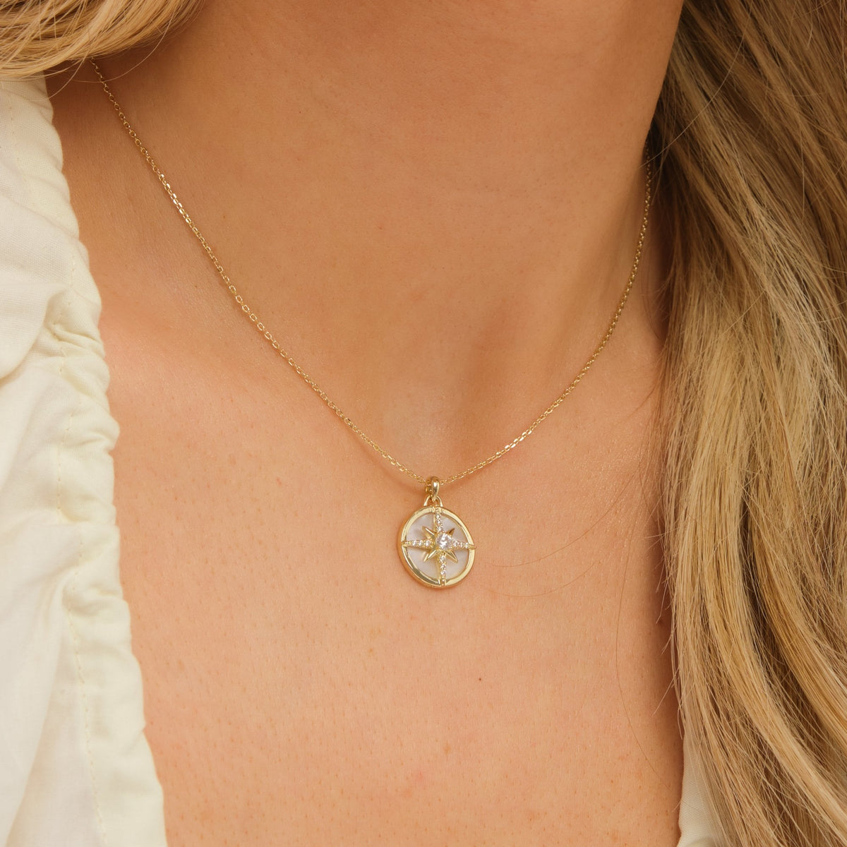 Inicio Gold Plated and Mother of Pearl Celestial Starburst Set - Gift Box