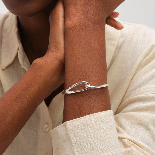 Inicio Sterling Silver Polished Open Link Cuff - Gift Pouch