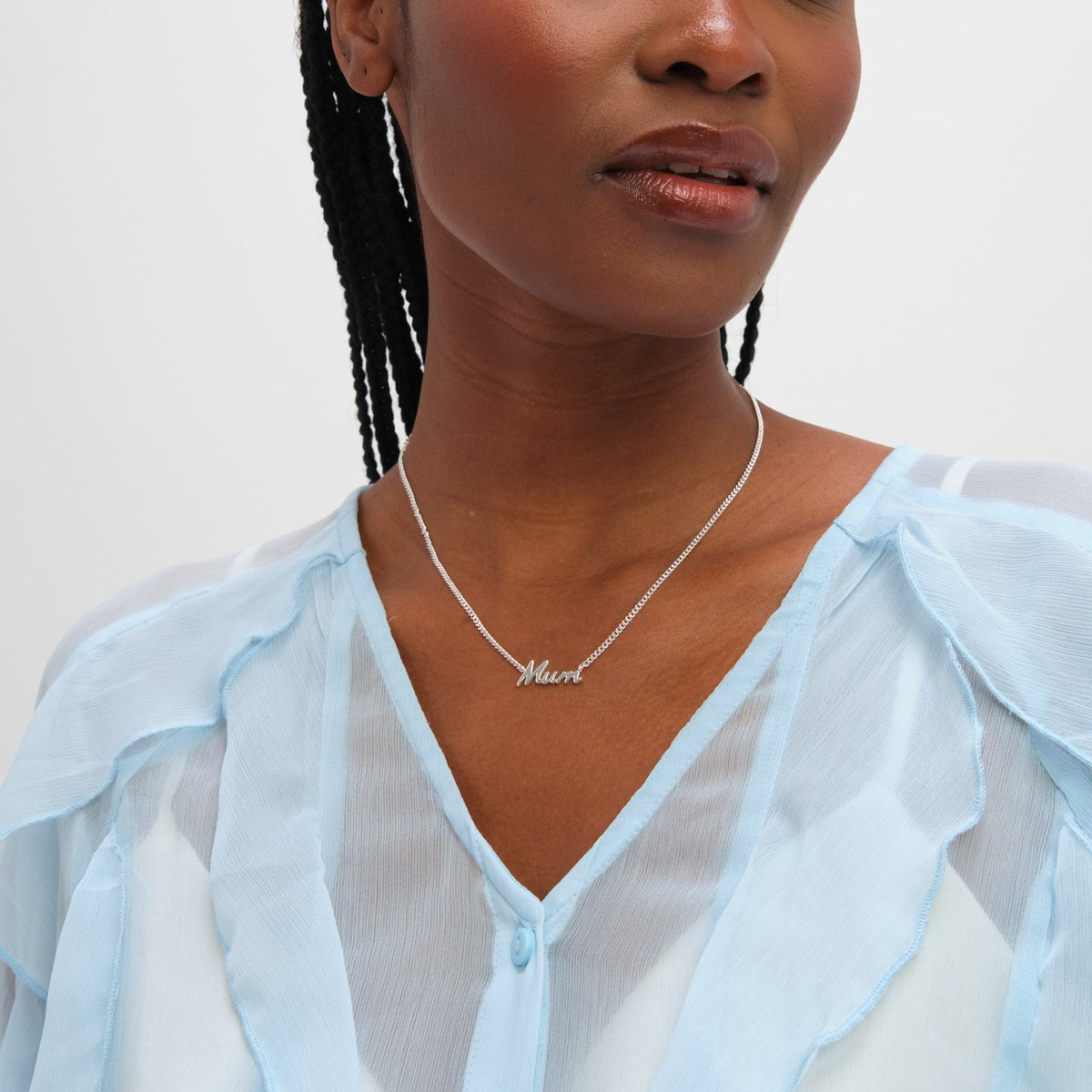 Inicio Sterling Silver Mum Necklace - Gift Pouch