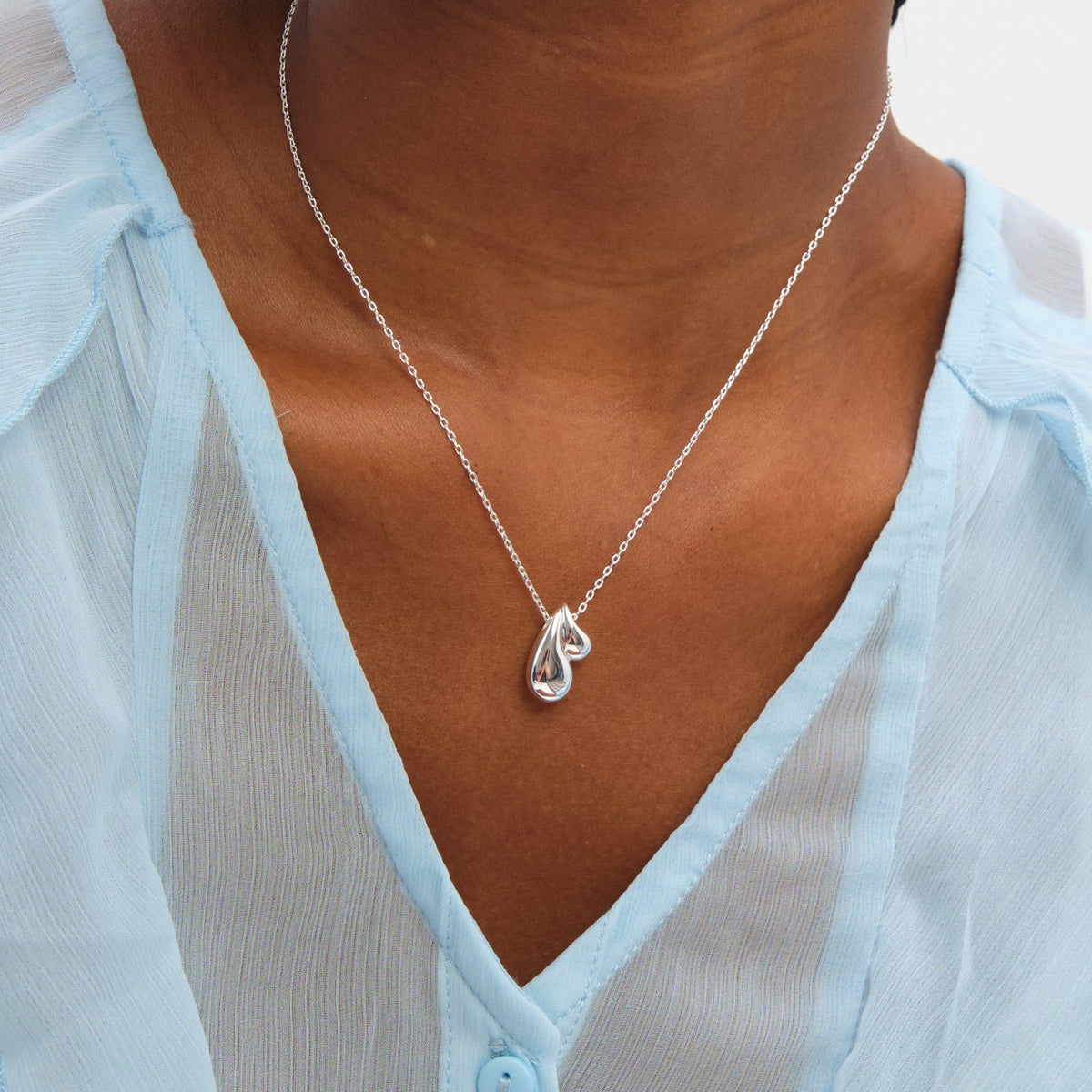Inicio Sterling Silver Polished Nugget Pendant - Gift Pouch