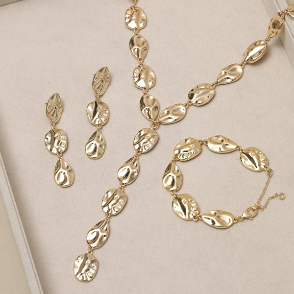 Mood Gold Polished Molten Drop Earrings