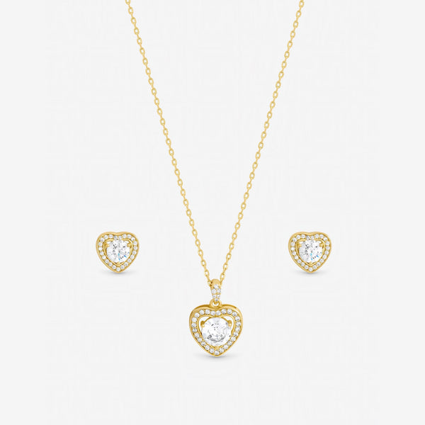Inicio 14Ct Real Gold Plated Heart Set - Gift Box