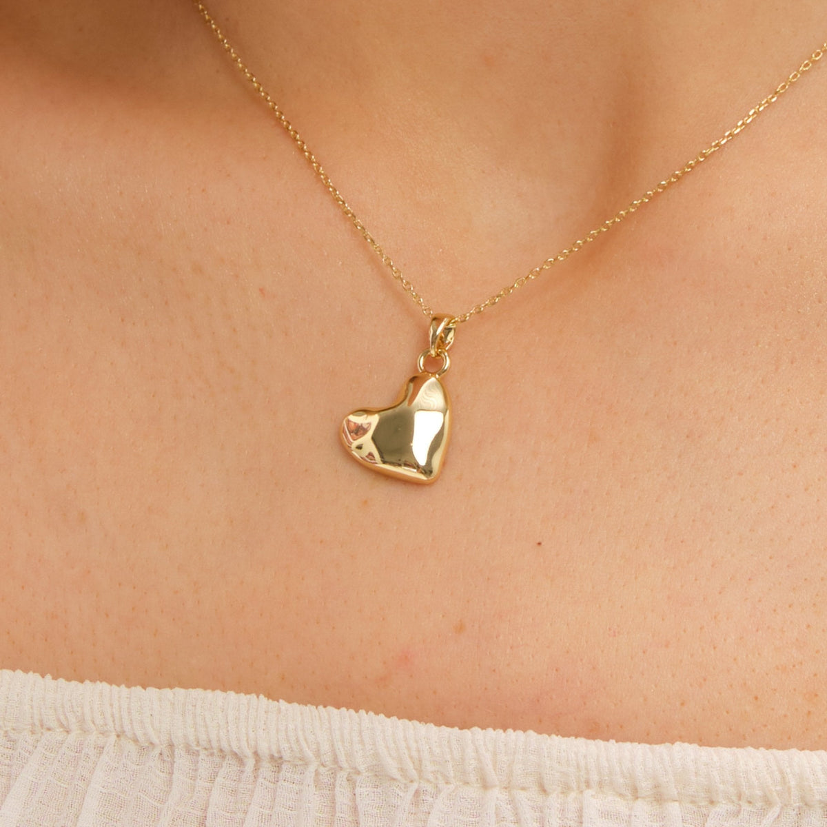 Inicio Gold Plated Molton Heart Small Pendant - Gift Pouch
