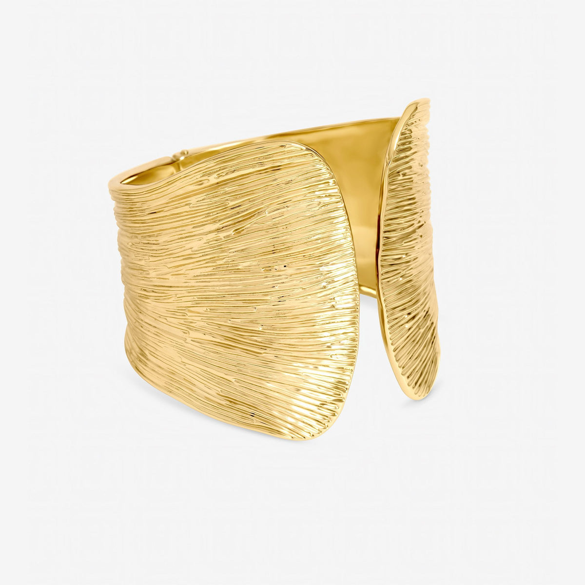 Inicio Gold Plated Textured Cuff - Gift Pouch