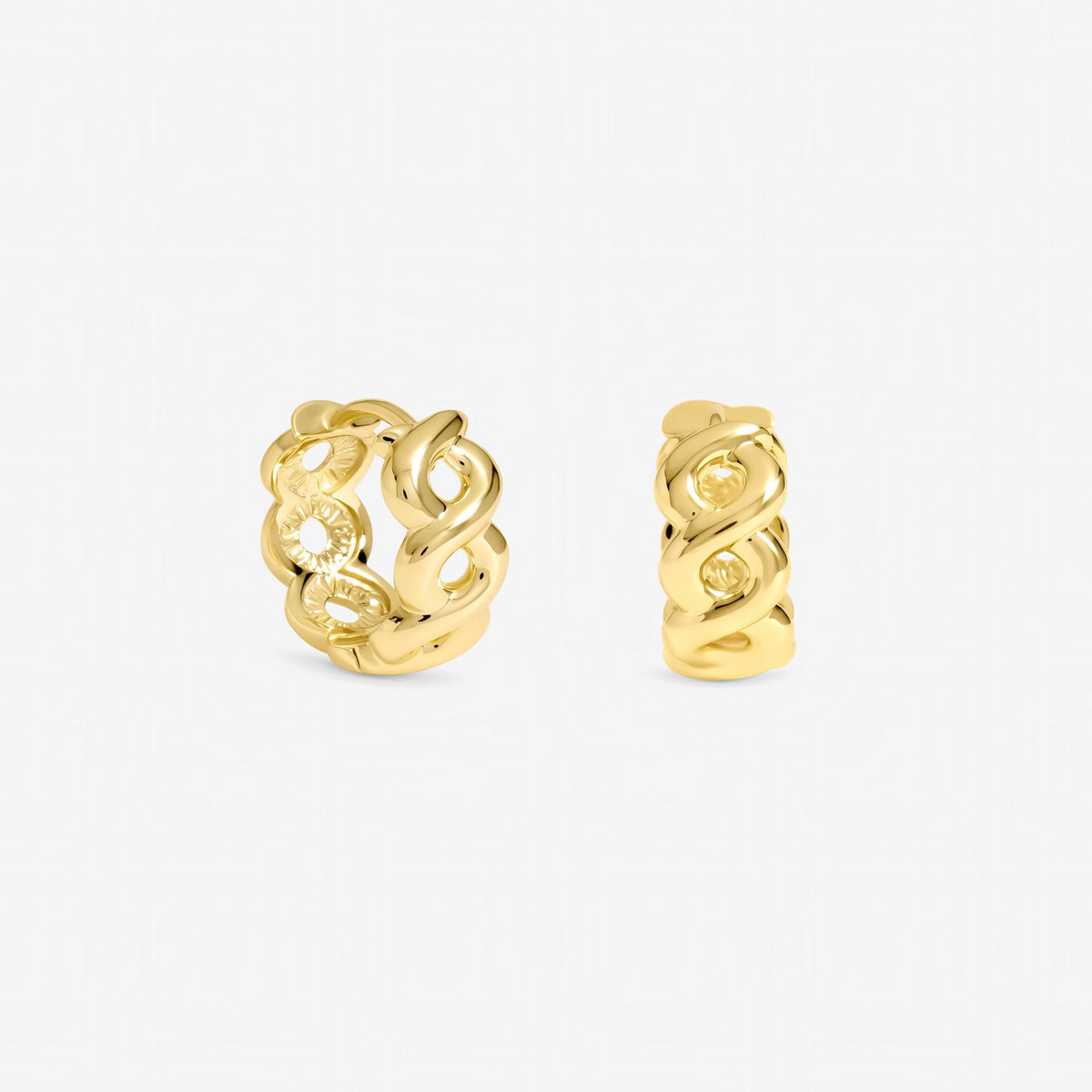 Jon Richard Gold Plated Infinity Hoop Earrings