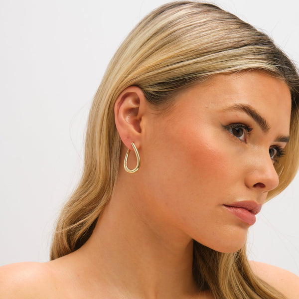 Jon Richard Gold Plated Twist Hoop Earrings