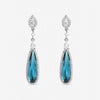 Jon Richard Gold Plated and Tanzanite Pear Drop Earrings
