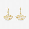 Jon Richard Gold Plated Mother of Pearl Fan Earrings