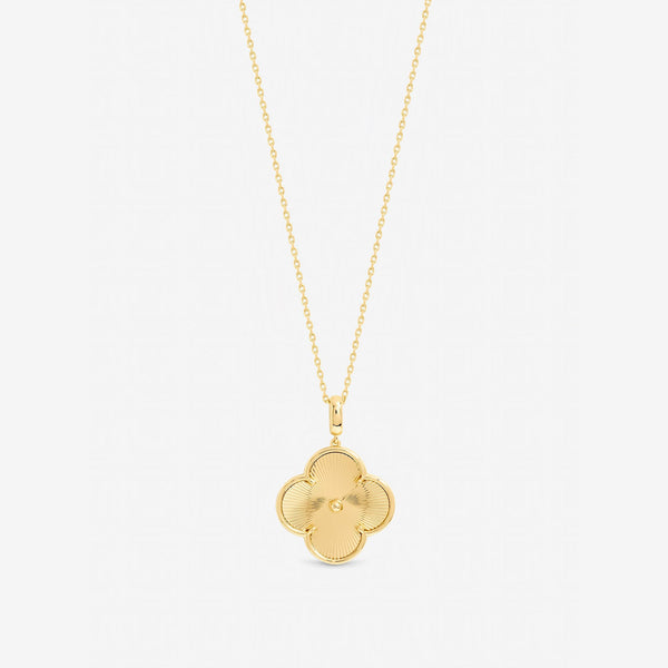 Jon Richard Gold Plated Long Clover Necklace Pendant