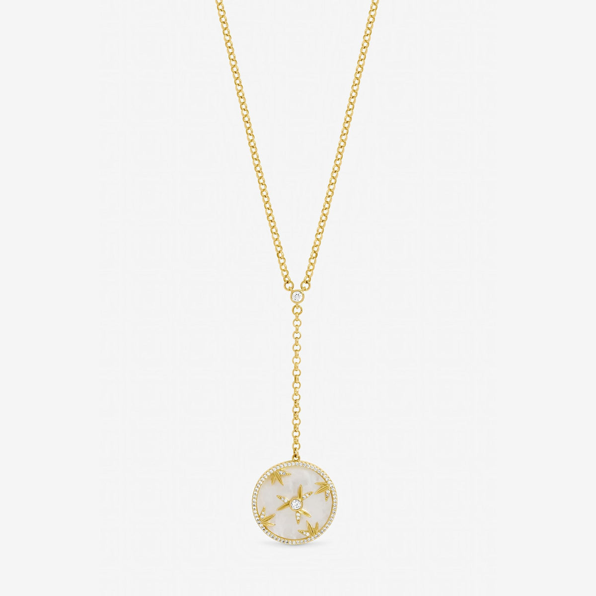 Jon Richard Gold Plated and Mother of Pearl Fan Pendant