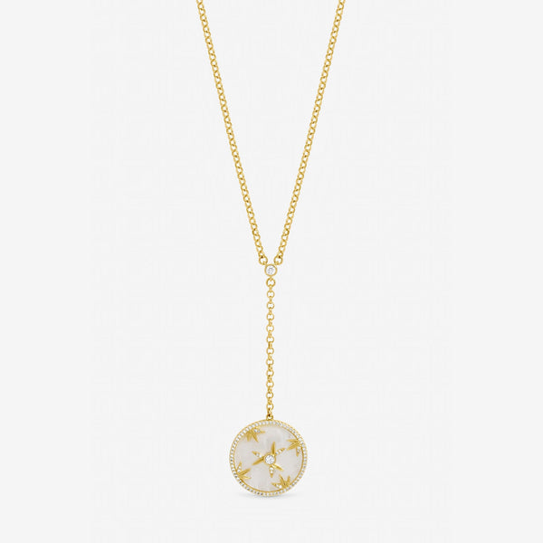 Jon Richard Gold Plated and Mother of Pearl Fan Pendant