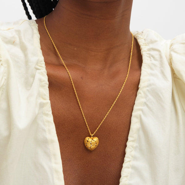 Jon Richard Gold Plated Satin Heart Pendant