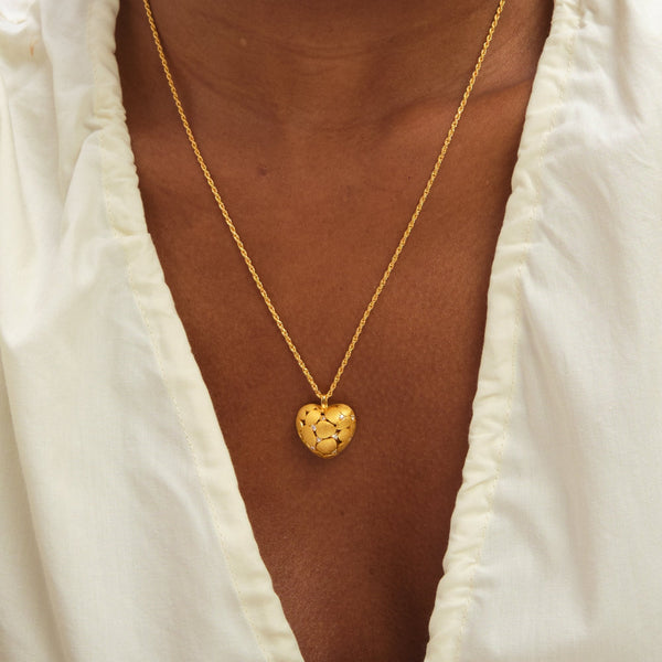 Jon Richard Gold Plated Satin Heart Pendant