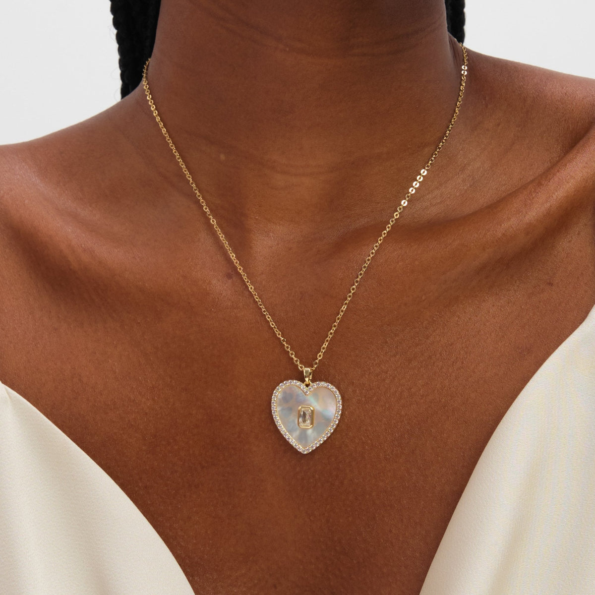 Jon Richard Gold Plated and Mother of Pearl Heart Pendant