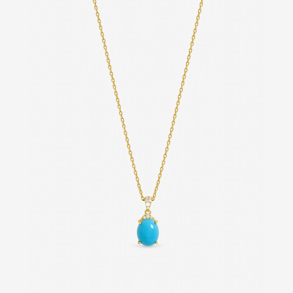 Jon Richard Gold Plated and Turquoise Stone Pendant