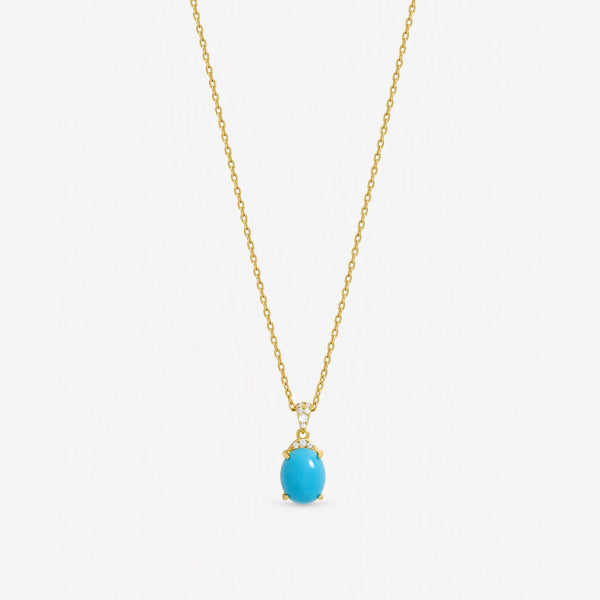 Jon Richard Gold Plated and Turquoise Stone Pendant