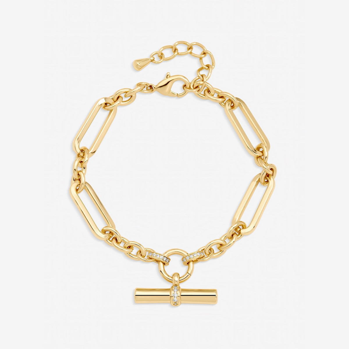 Jon Richard Gold Plated Luxe T-Bar Bracelet