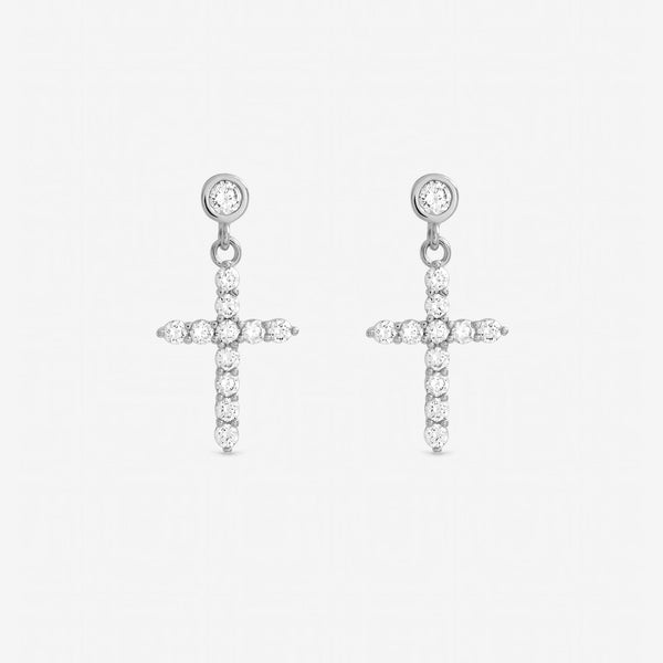 Jon Richard Rhodium Plated Cubic Zirconia Earrings