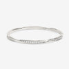 Jon Richard Rhodium Plated and Pave Twist Bangle